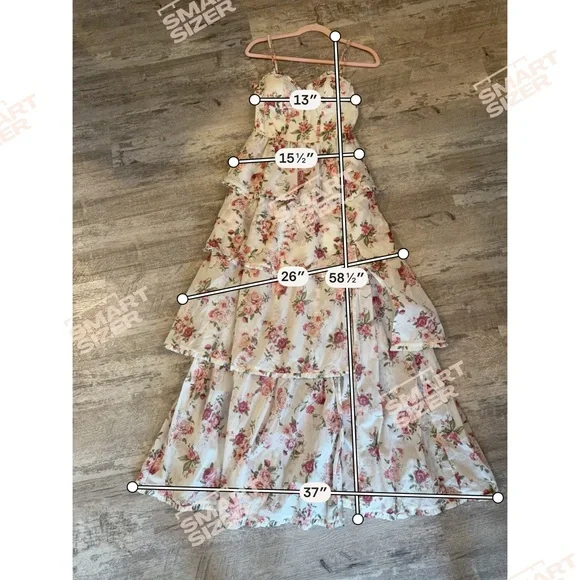 Altar'd State Pink Floral Tiered Maxi Dress size small - Picture 12 of 12